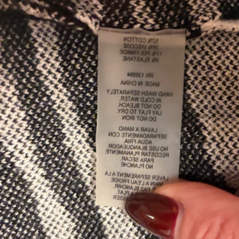 Sioni Black and White Zebra Sweater Cardigan - Picture 6 of 6